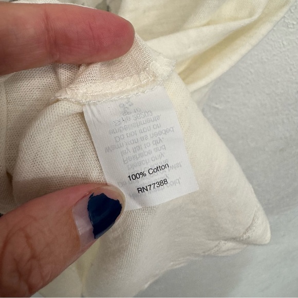 J. Crew Ivory Floral Print Tee Size Large - Picture 5 of 6